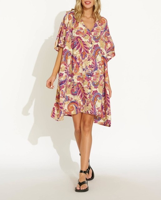 Imagen 0 de Pareo kaftan corto rosa