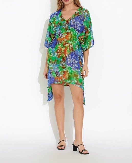 Imagen 0 de Pareo kaftan corto azul