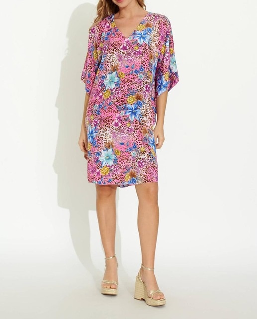 Imagen 0 de Pareo kaftan corto rosa