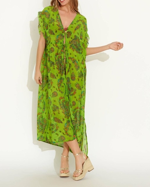 Imagen 0 de Pareo kaftan largo verde