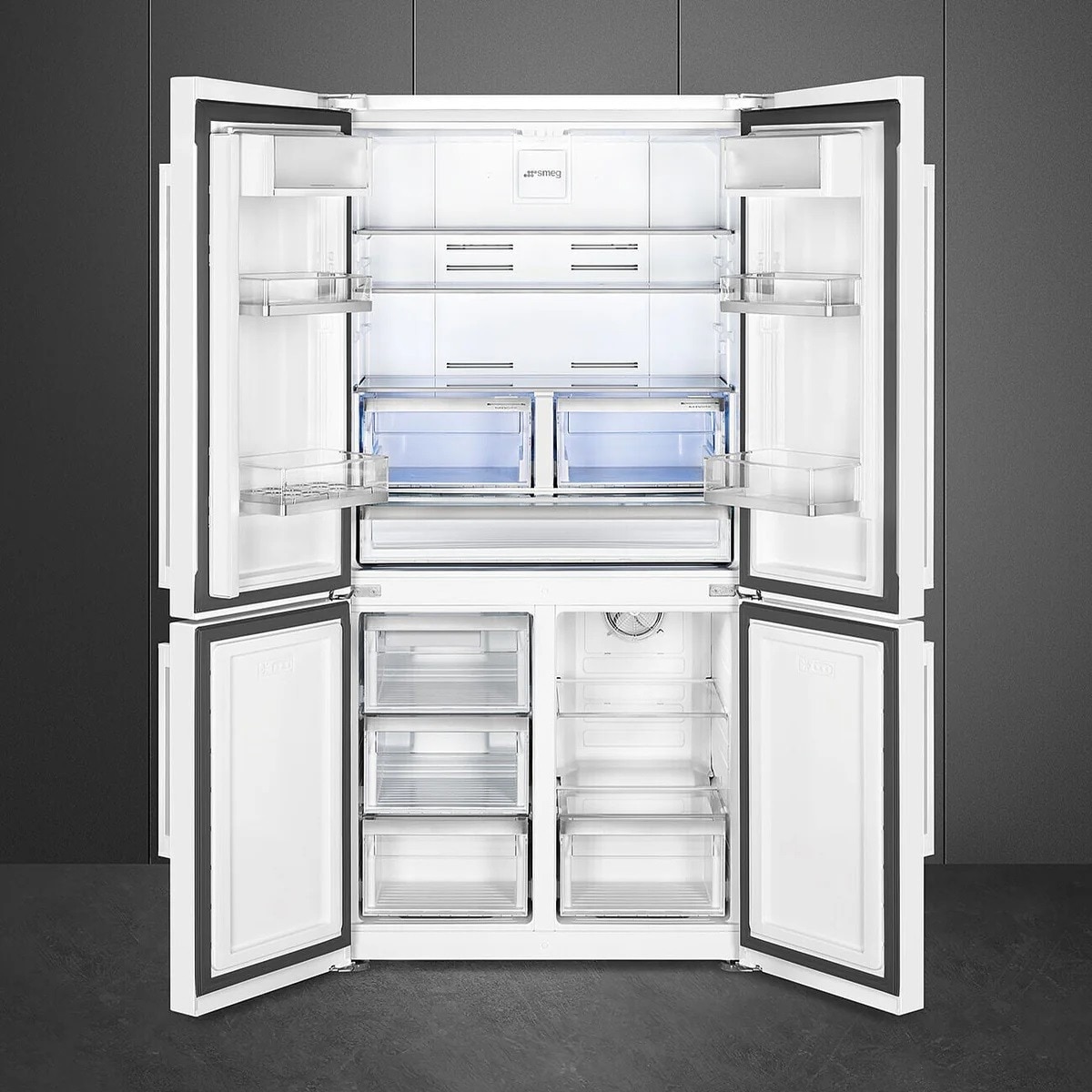 Frigorífico Americano Smeg Universal FQ60BDE de 4 Portas Total No Frost de 182 cm - Branco Branco-2