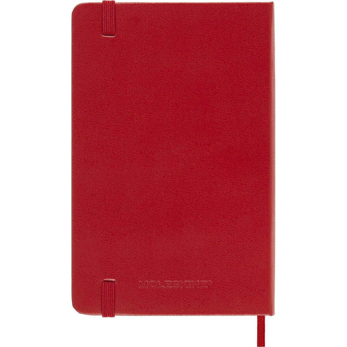 Agenda de bolso para 18 meses julho 2024 a dezembro 2025 vista semanal capa dura Moleskine vermelho escarlate em inglês Vermelho-7