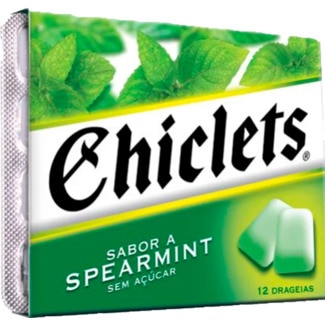 Pastilhas sabor Spearmint 12 unidades embalagem 16,50 g - Chiclets