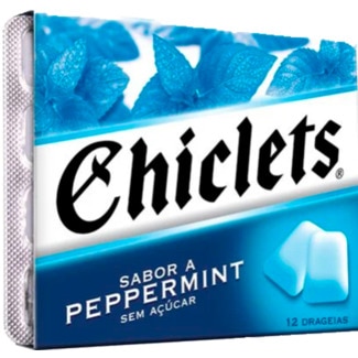 Pastilhas sabor Peppermint sem Açúcar 12 unidades embalagem 16,50 g - Chiclets