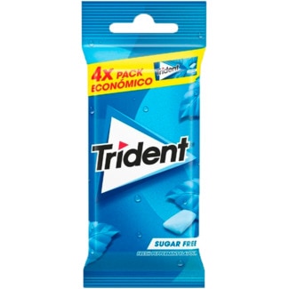 Pastilhas Fresch Peppermint sem Açúcar Pack 4 unidades embalagem 14,5 g - Trident