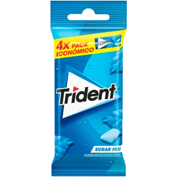 Pastilhas Fresch Peppermint sem Açúcar Pack 4 unidades embalagem 14,5 g