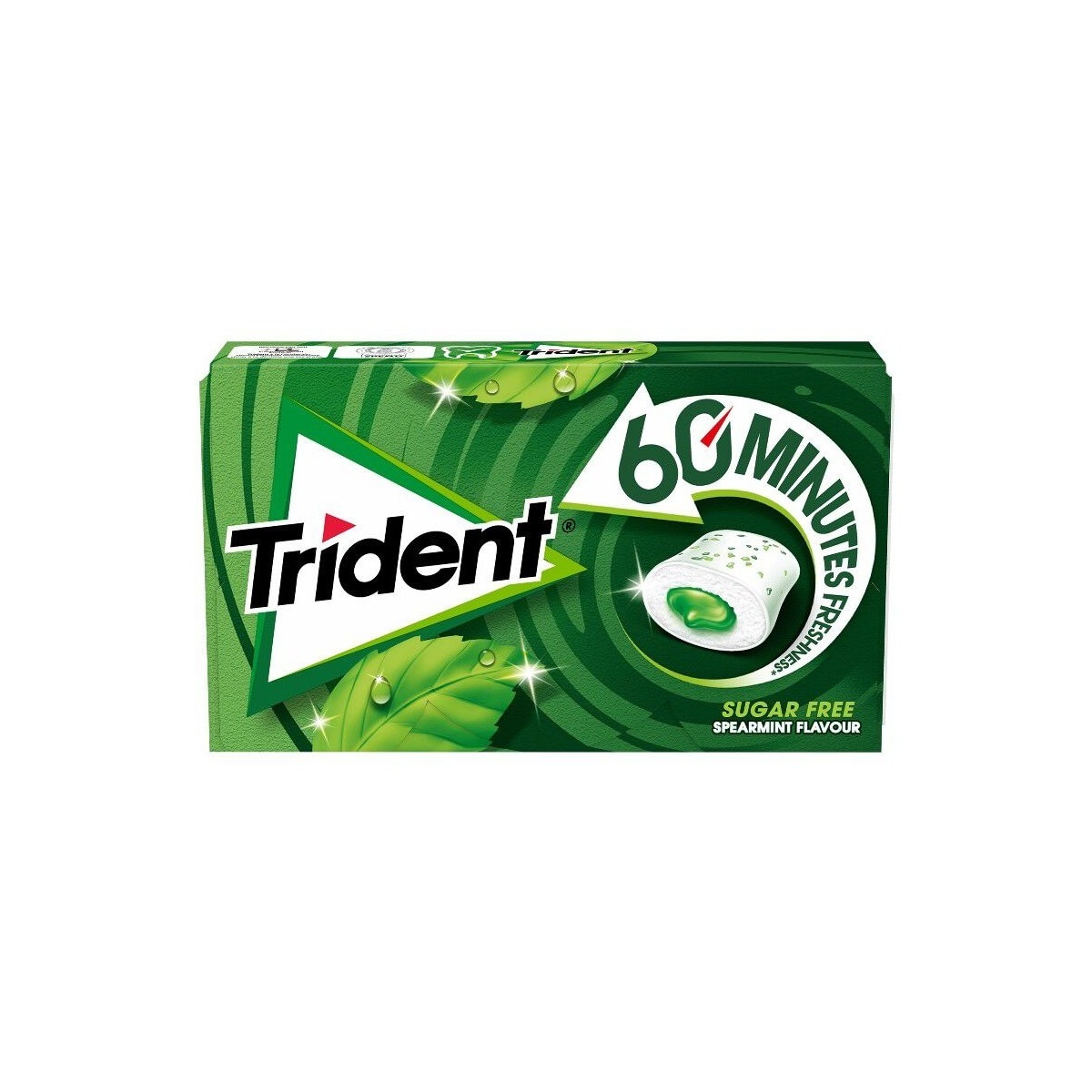 Pastilhas 60 minutos Freshnees Spearmint sabor Menta embalagem 22 g
