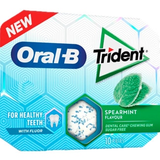 Pastilhas Oral B sabor Spearmint sem Açúcar 10 unidades embalagem 17 g - Trident