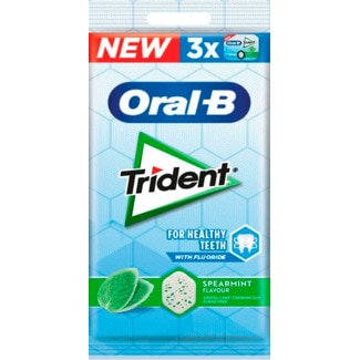 Pastilhas Oral B sabor Spearmint sem Açúcar Pack 3 unidades embalagem 17 g - Trident