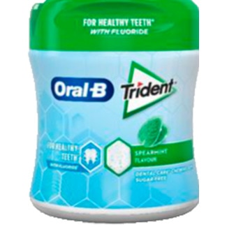 Pastilhas Oral B sabor Spearmint sem Açúcar embalagem 68 g - Trident