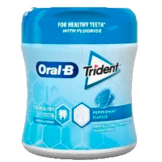 Pastilhas Oral B Peppermint sem Açúcar embalagem 68 g - Trident