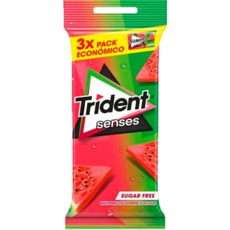 Pastilhas Senses sabor Melancia sem Açúcar Pack 3 unidades embalagem 23 g - Trident