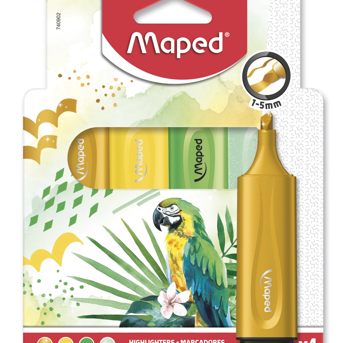 Marcadores tema surtido bolsa de cartón x4 MAPED. Multicolor-2