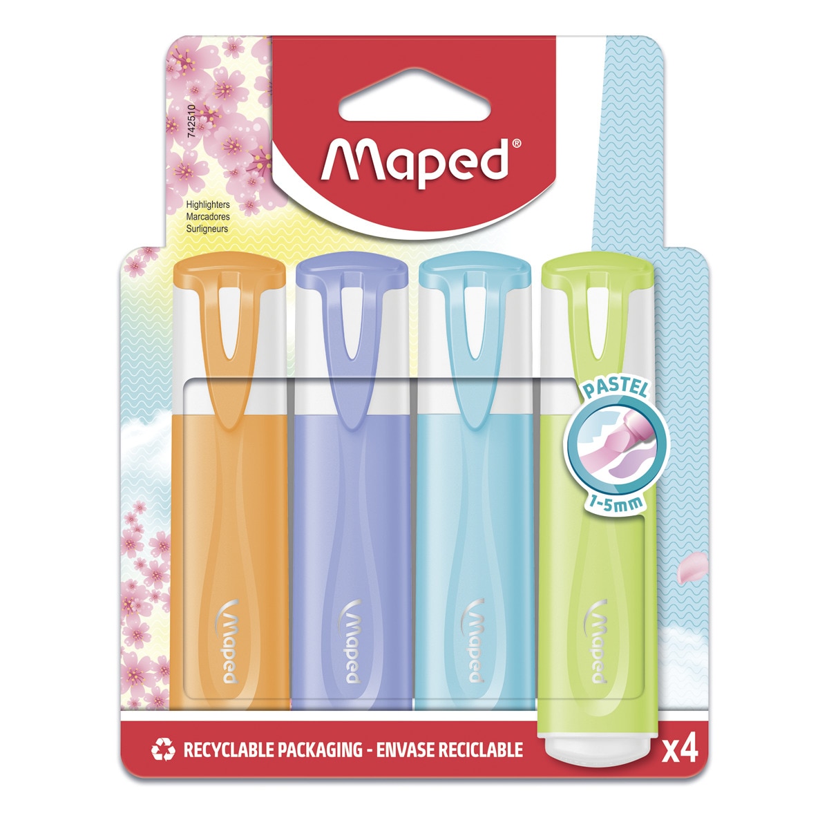 Imagen 0 de Marcador classic pastel x4 funda MAPED