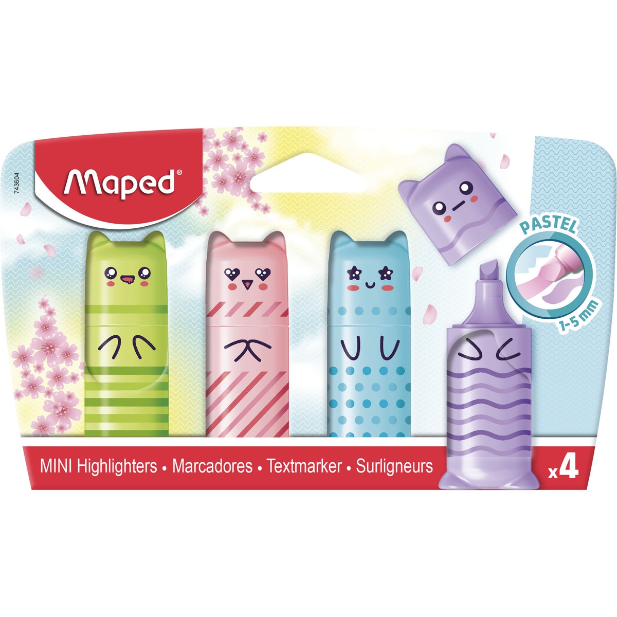 Marcador pastel mini pocket x4 CB MAPED. Multicolor-1