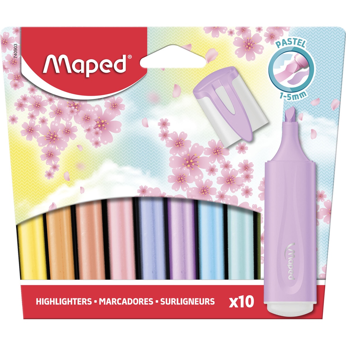 Imagen 0 de Pack de 10 Marcadores pastel MAPED