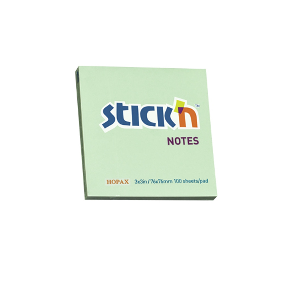 Imagem 0 de Notas adesivas Stick'n 76x76mm Stick'n verde pastel.