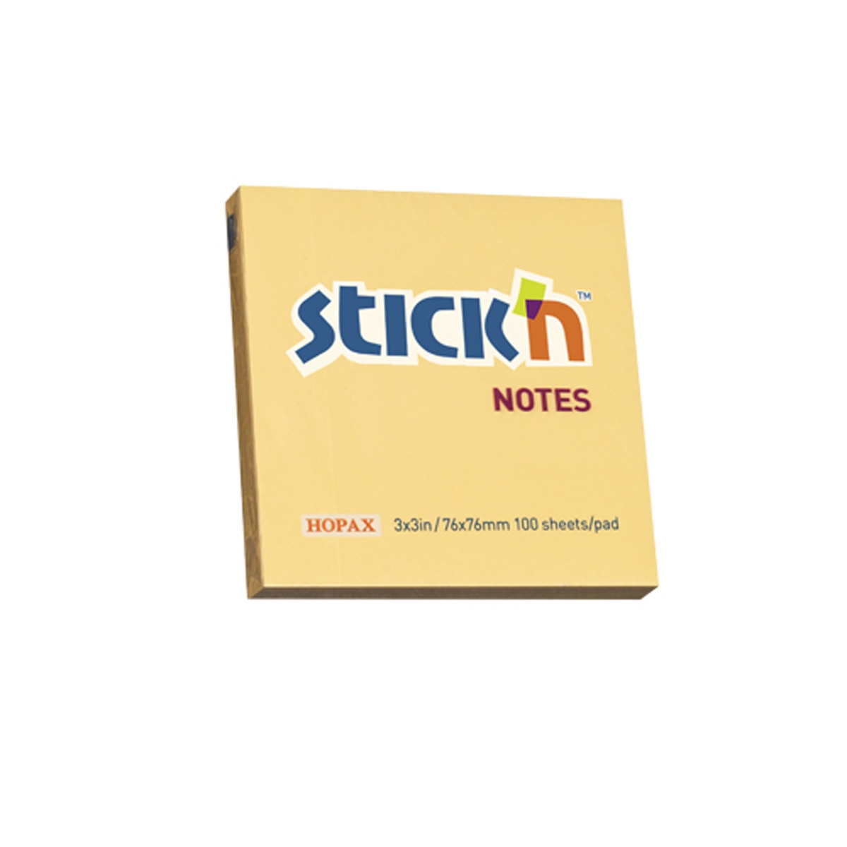 Imagem 0 de Notas adesivas Stick'n 76x76mm cor de laranja pastel.