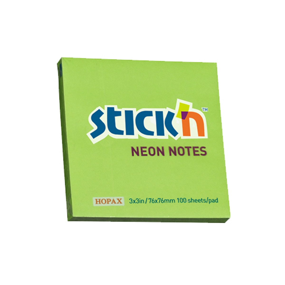 Imagem 0 de Notas adesivas Stick'n 76x76mm Stick'n verde néon.
