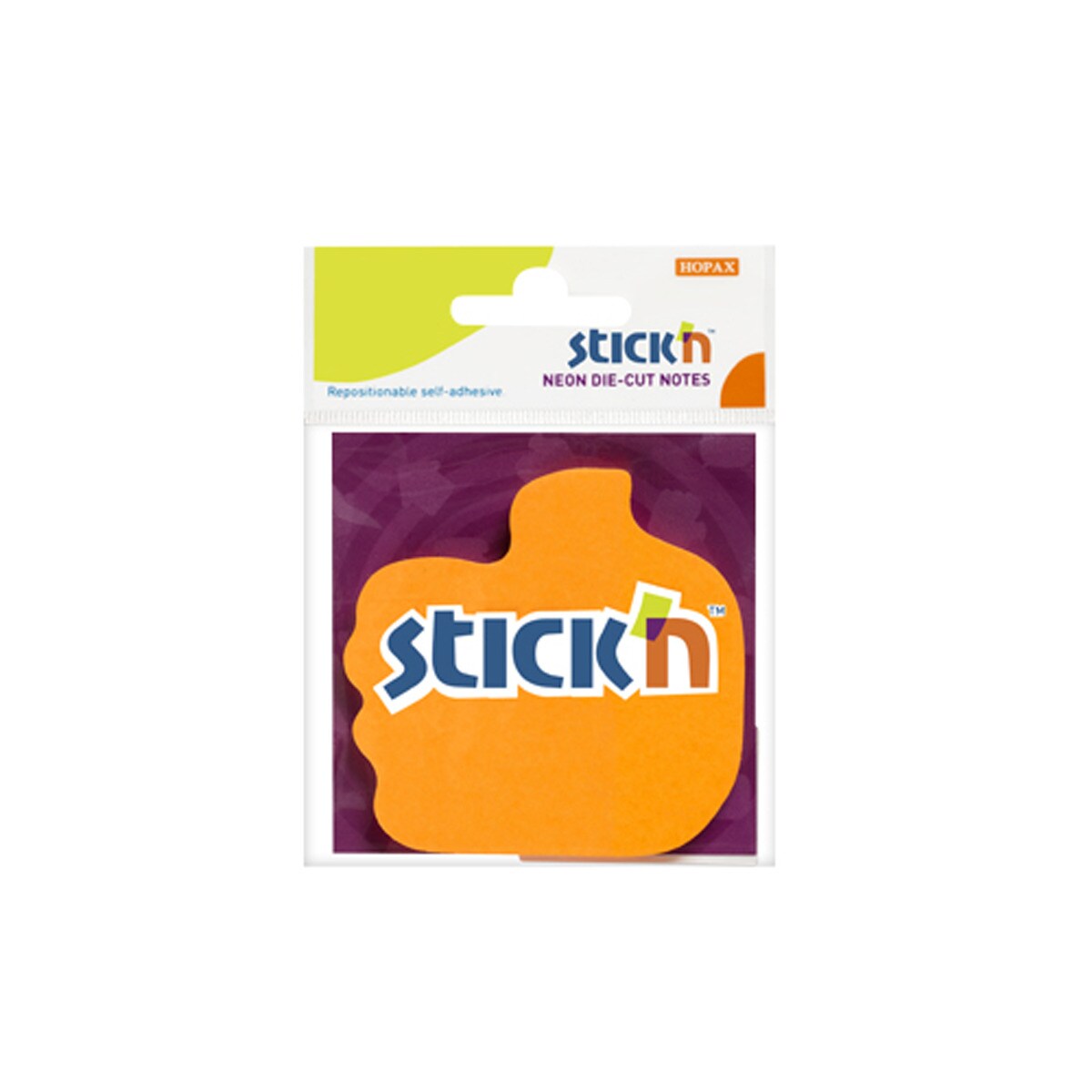 Blister Bloco de Notas Adesivas 70x70mm em Forma de OK - Laranja Laranja-1