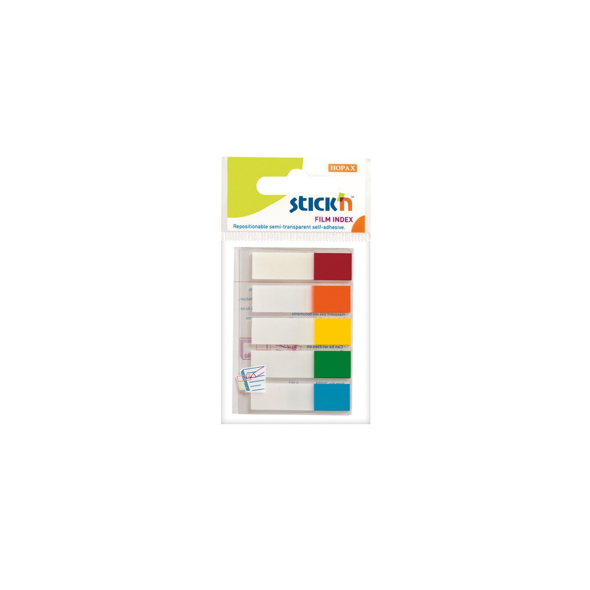 Imagen 0 de Set de 5 banderitas señalizadoras adhesivas 45x12mm Stick´n colores multicolor.