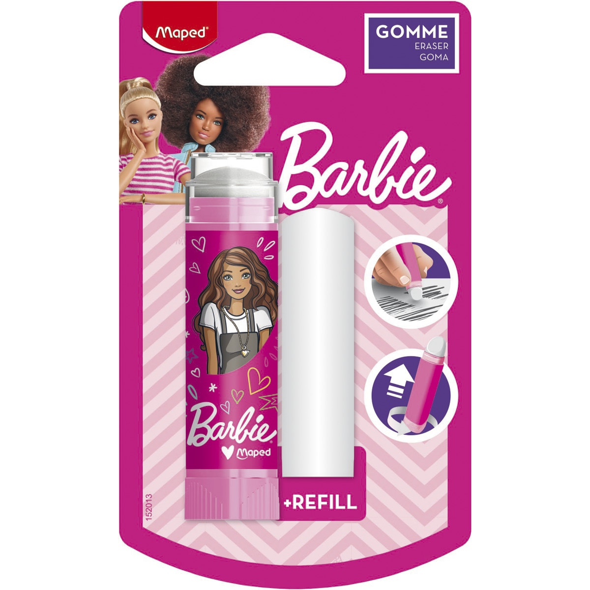 Imagen 0 de Goma stick BARBIE blister MAPED