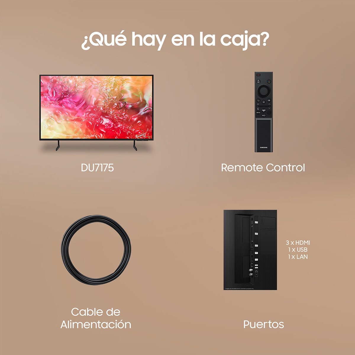 TV LED 139 cm (55") Samsung TU55DU7105KXXC 4K Procesador Crystal UHD Smart TV Negro-7