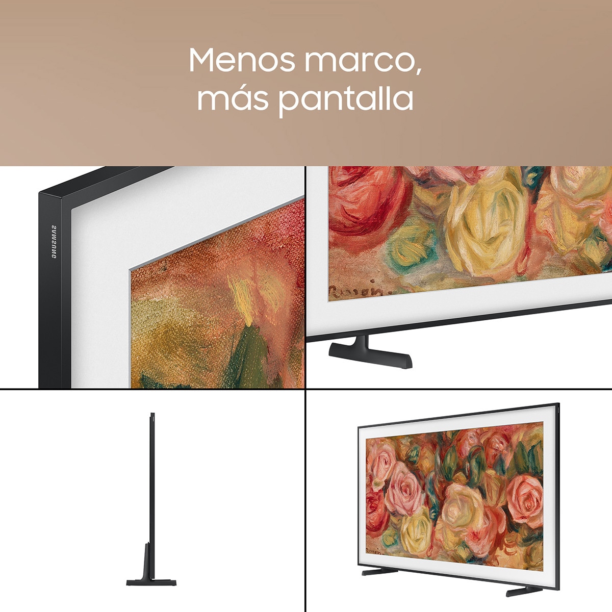 TV QLED 189 cm (75") Samsung The Frame TQ75LS03DAUXXC 4K Display Mate Smart TV para colgar en pared con soporte incluido Negro-10