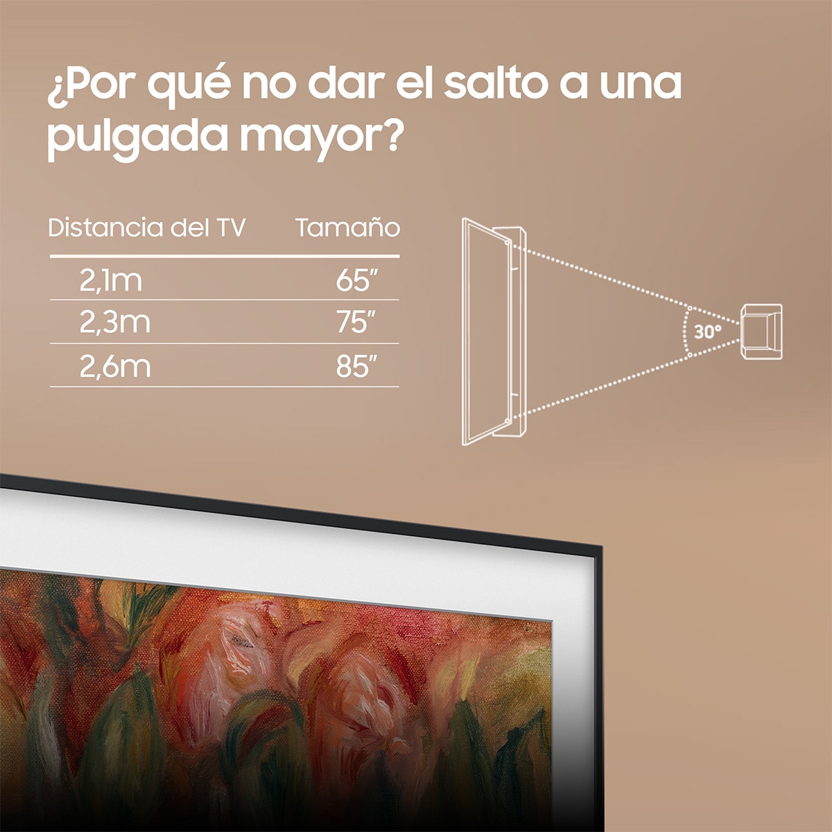 TV QLED 189 cm (75") Samsung The Frame TQ75LS03DAUXXC 4K Display Mate Smart TV para colgar en pared con soporte incluido Negro-7