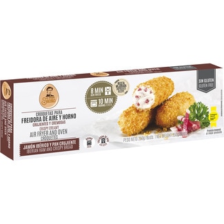 croquetas de jamón ibérico para freidora de aire y horno sin gluten 8 unidades estuche 250 g - La Cocina De Senen