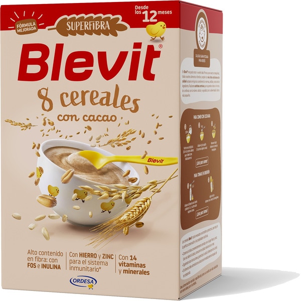 Superfibra 8-Korn-Instant-Brei mit Kakao 0% Zuckerzusatz Box 500 g ab 12 Monaten