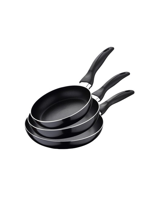Imagen 0 de Set 3 piezas sartenes 16+20+24cm aluminio prensado