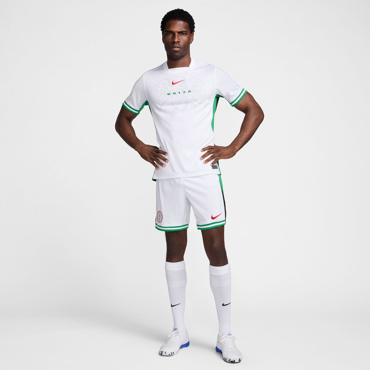 T-shirt de Homem 1.º Equipamento Nigéria 2024 Stadium Branco-6