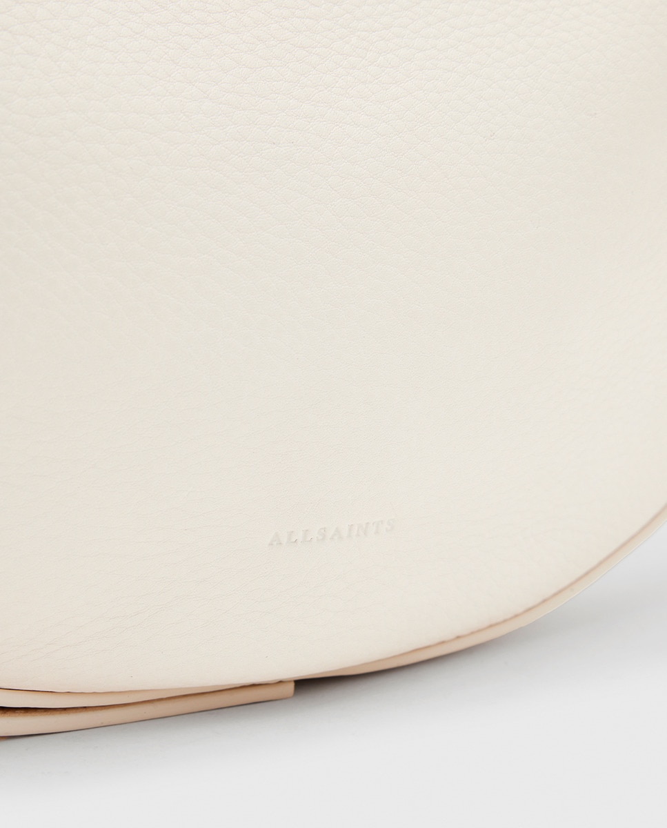 Mala a Tiracolo Modelo Half Moon em Pele Branco-6