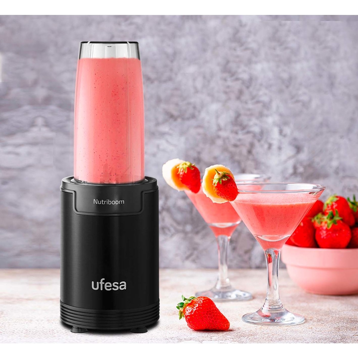Batidora de vaso Ufesa Nutriboom con accesorios 6 en 1 Negro-15