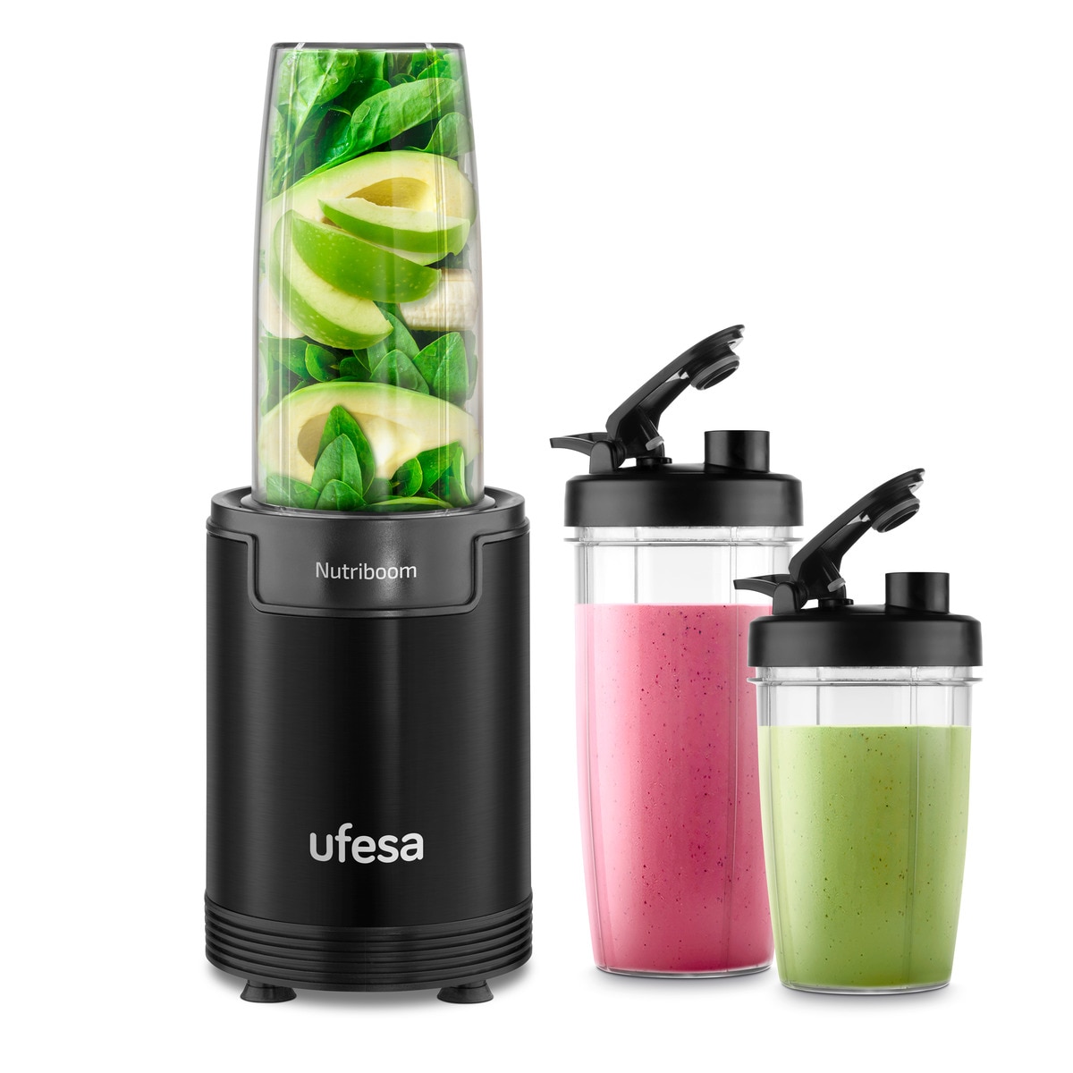 Batidora de vaso Ufesa Nutriboom con accesorios 6 en 1 Negro-11