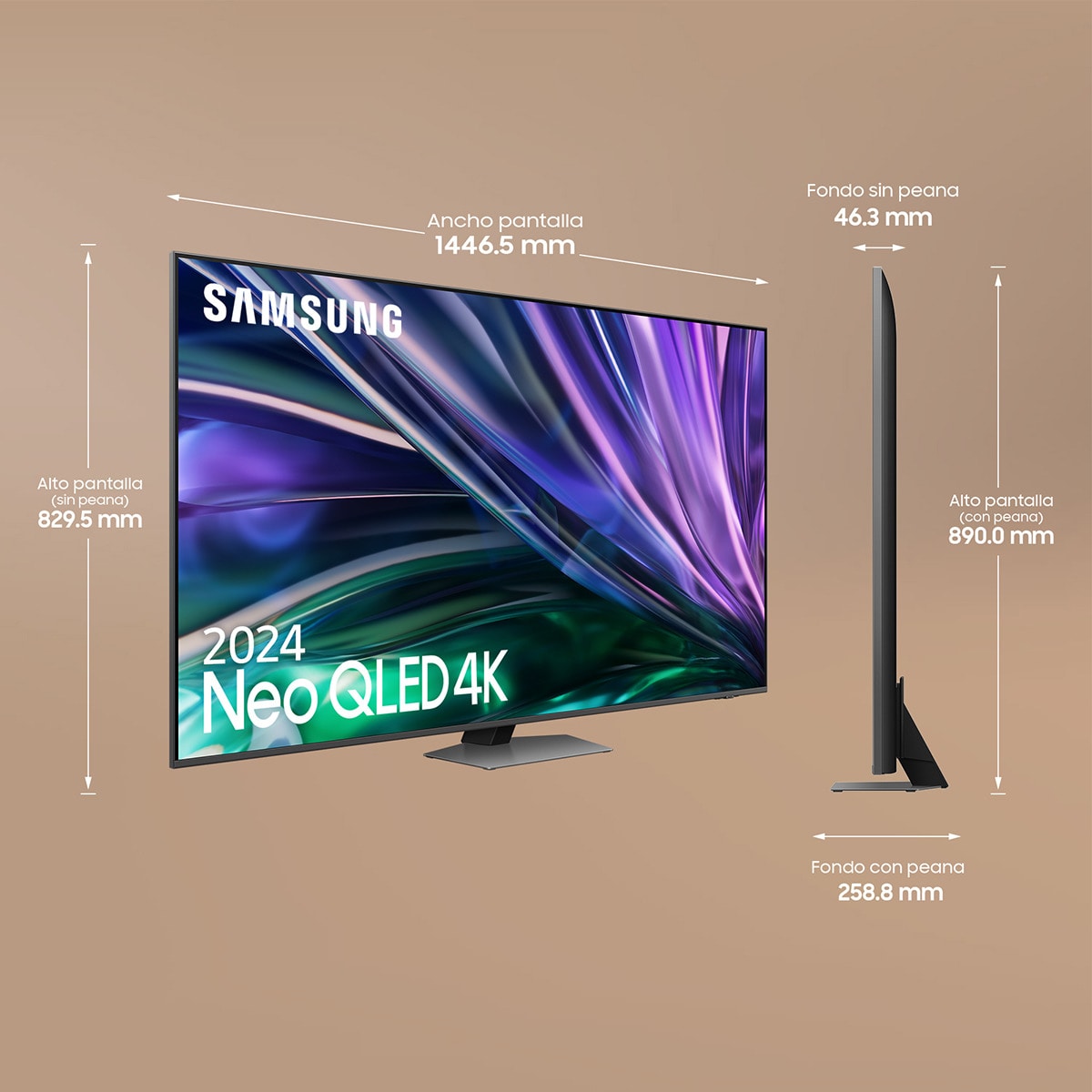 TV Neo QLED 163 cm (65") Samsung TQ65QN85DBTXXC 4K AI Upscalling con Inteligencia Artificial Smart TV Gris-2
