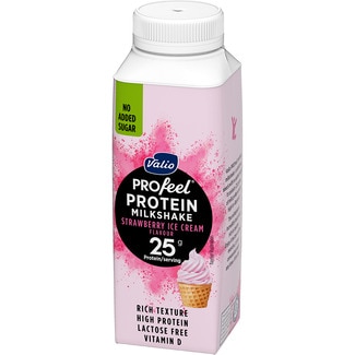 Profeel batido con proteínas de fresa sin azúcares añadidos sin lactosa botella 250 ml - Valio