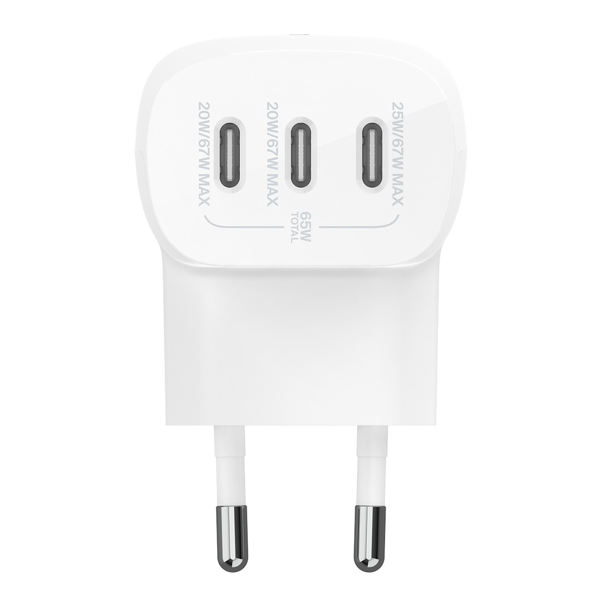 Imagen 0 de Cargador de pared Belkin BoostCharge 3 USB-C con PPS de 67 W