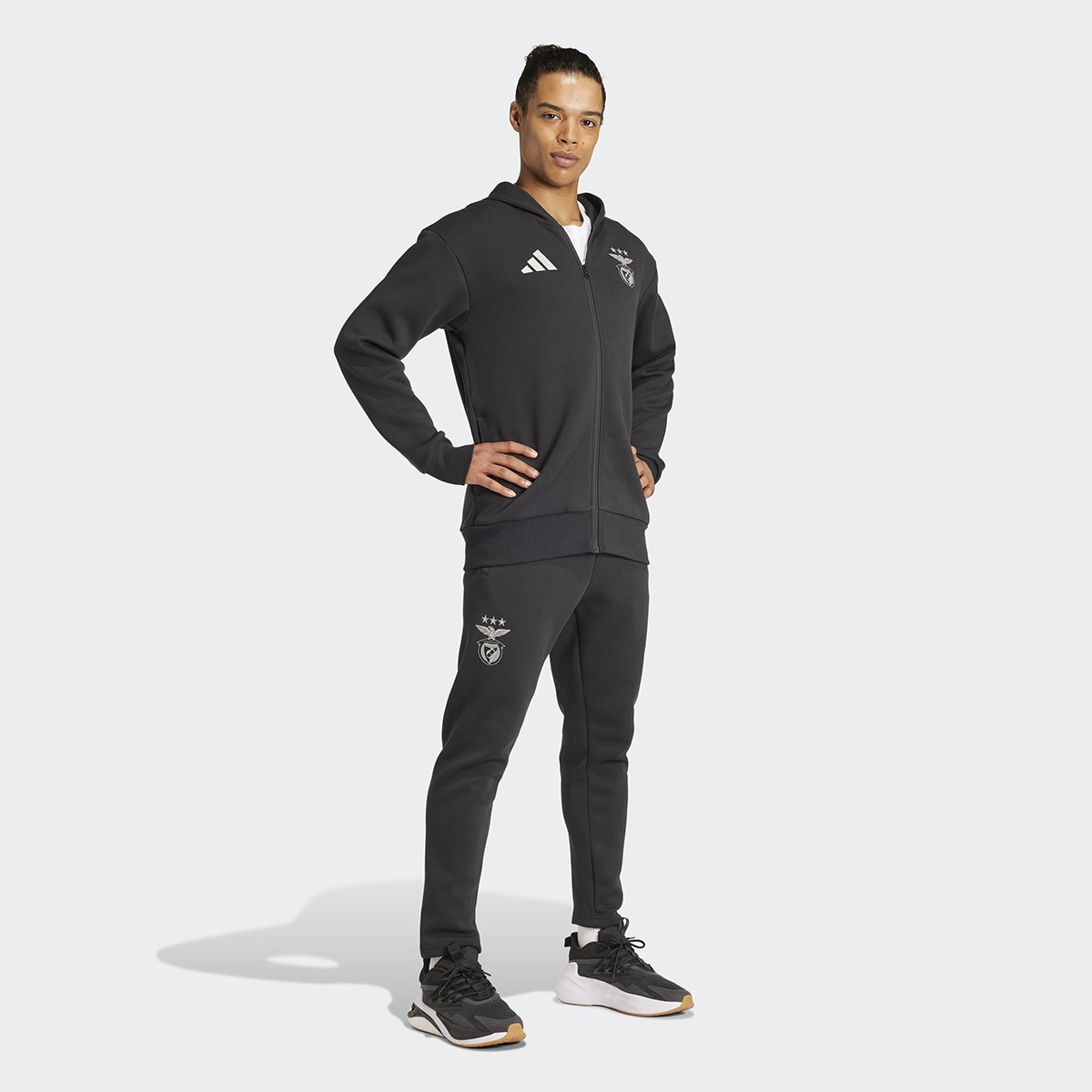 Sweatshirt de Homem Benfica Lisboa Anthem Jacket Preto-4