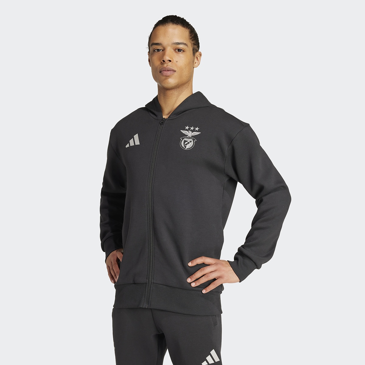 Sweatshirt de Homem Benfica Lisboa Anthem Jacket Preto-1