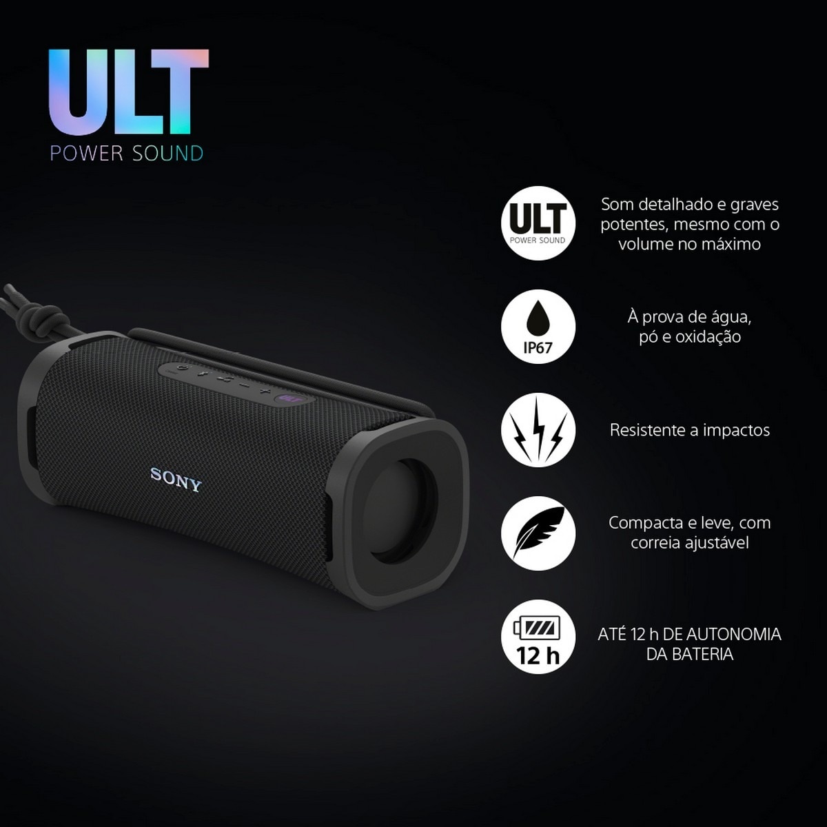 Coluna Sem Fios Sony ULT FIELD 1 SRS-ULT10 Preto-5