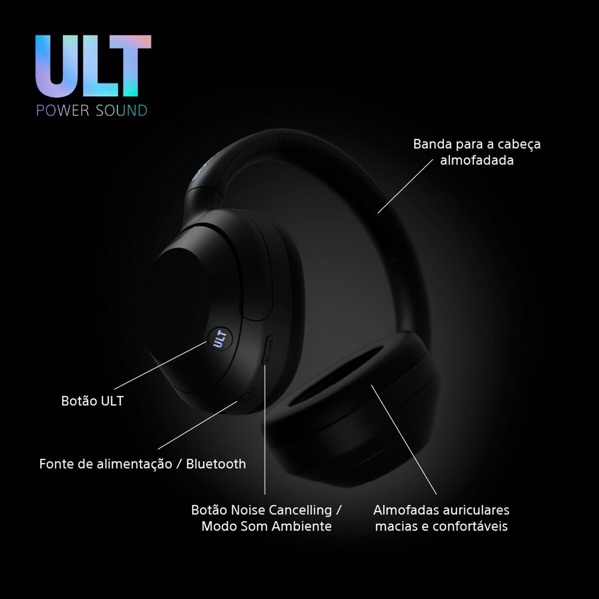 Auscultadores Headband Bluetooth NC Sony ULT WEAR WH-ULT900N Preto-17