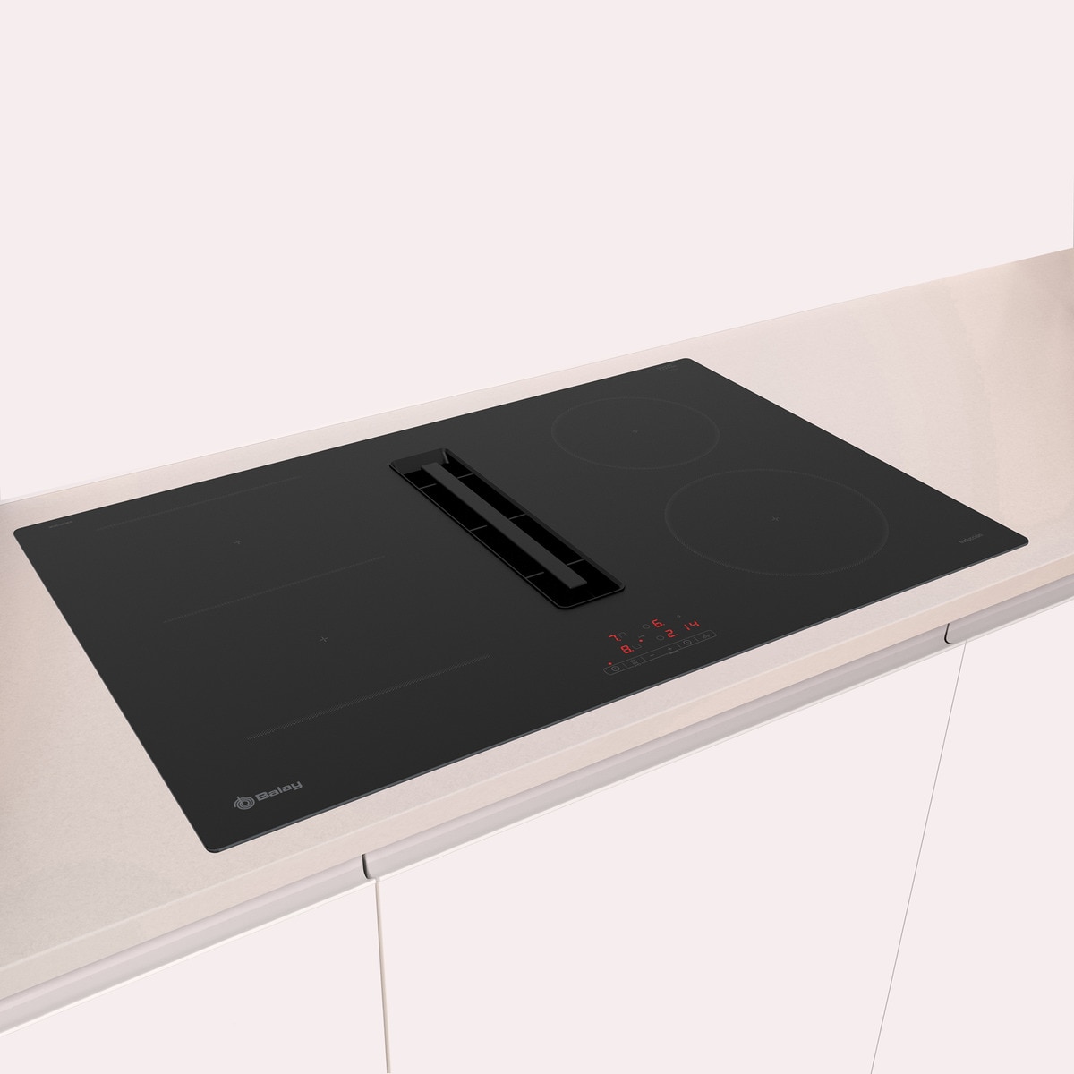 Placa inducción Balay extractor integrado, con 3 zonas de cocción - EBC983ER Negro-5