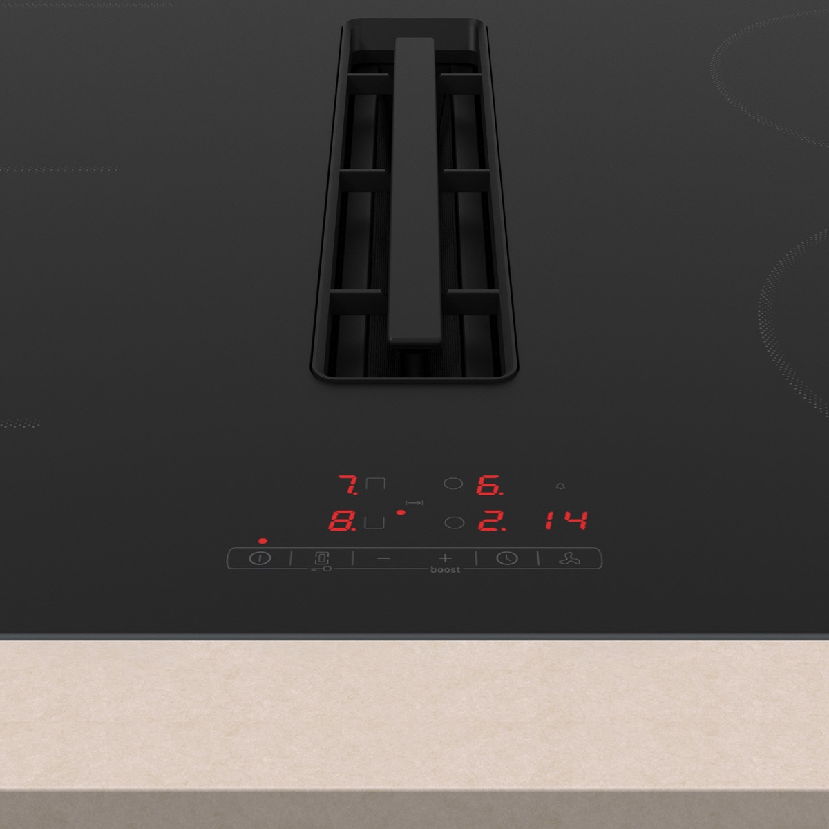 Placa inducción Balay extractor integrado, con 3 zonas de cocción - EBC983ER Negro-3