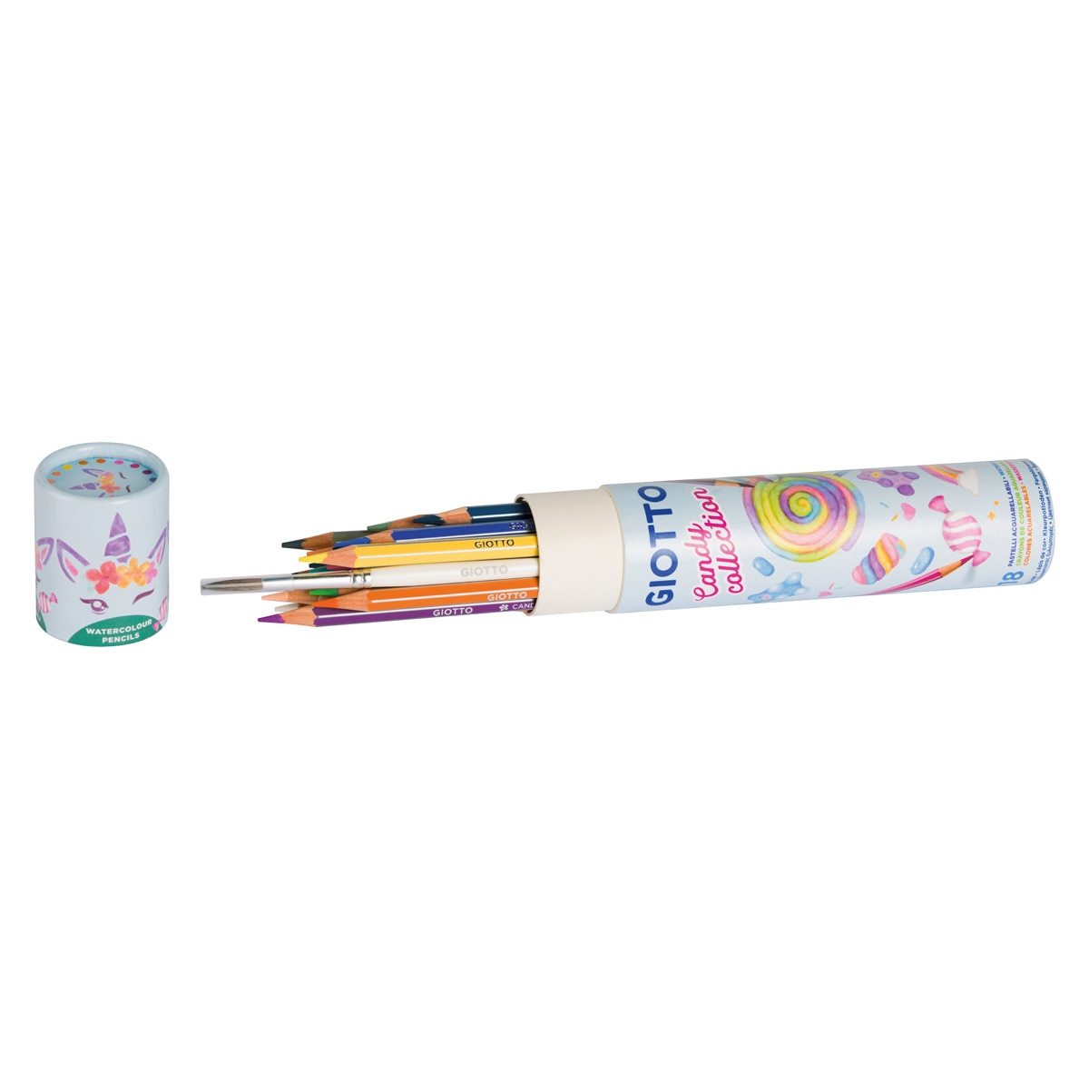 Frasco de lápis aquarela 18 unidades Stilnovo Acquarell Candy Collection Giotto Multicolor-2