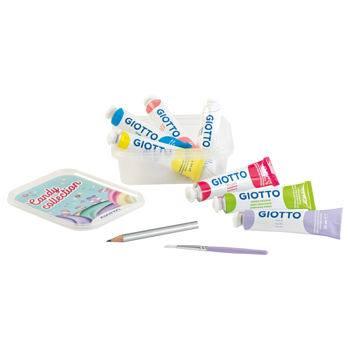 Caja de témperas 21 ml 12 unidades Candy Collection Giotto Multicolor-2