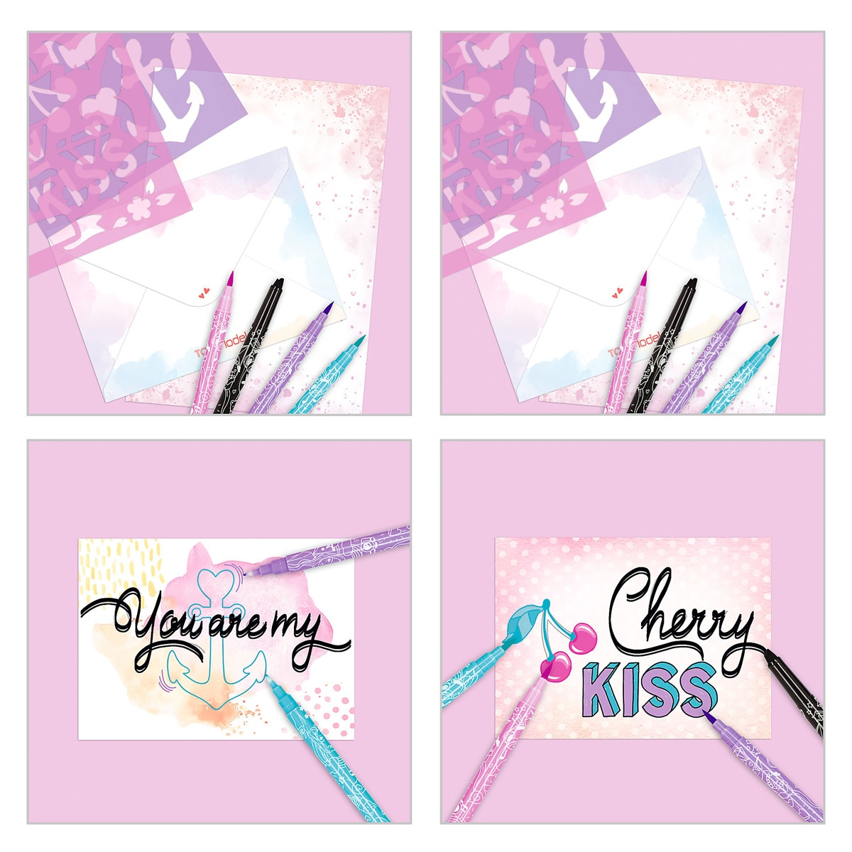 Set de cartas y lettering TOPModel 7