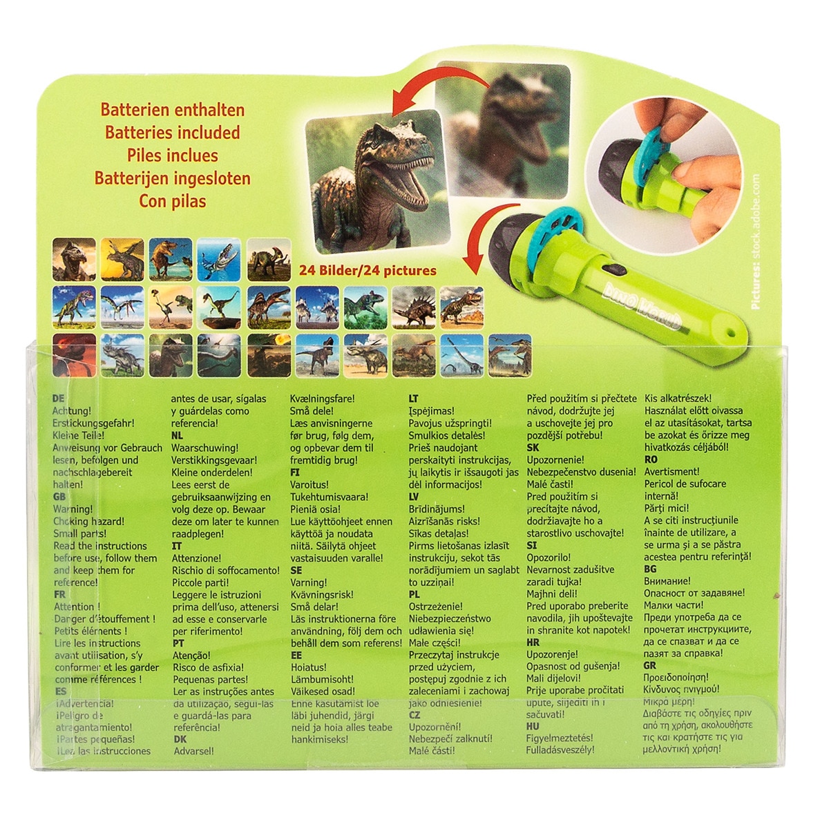 Linterna con efectos de imagen Dino World 6