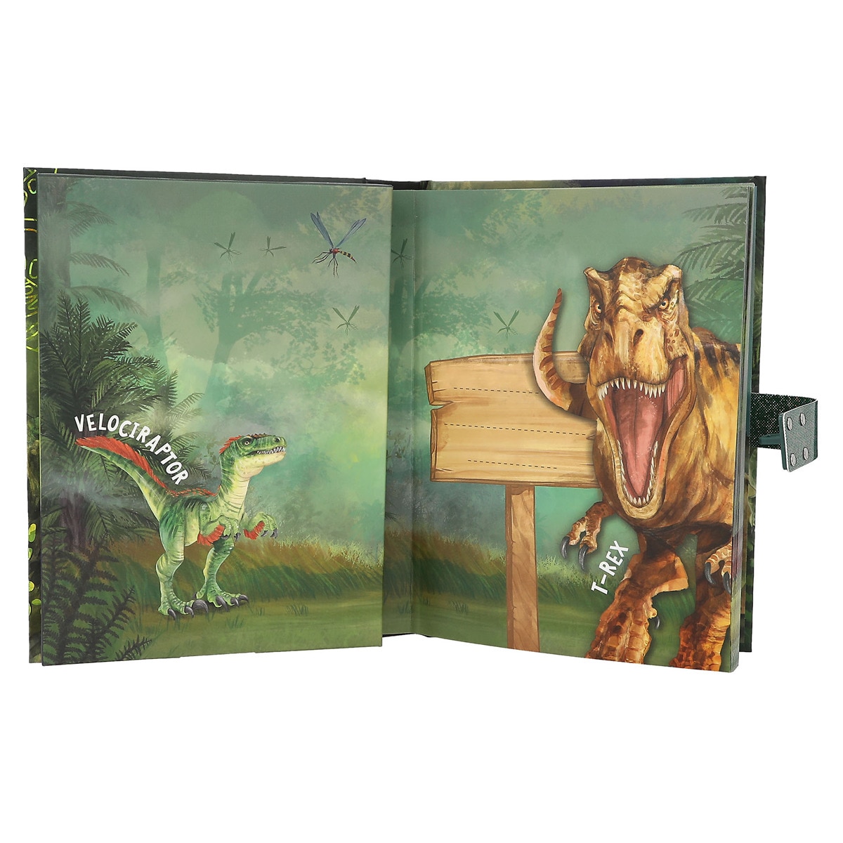 Diario con código y sonido Dino World 4